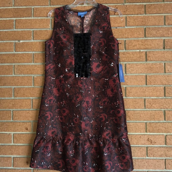 🥀SIMPLY VERA VERA WANG🥀RED ROSE SEQUIN DRESS🥀 - Picture 3 of 12